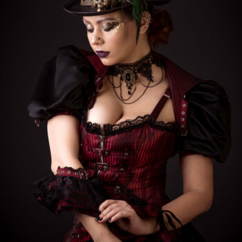 Photography titled "Steampunk Young Wom…" by Faces Studio, Original Artwork, Digital Photography