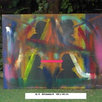 Malerei mit dem Titel "Illuminatus II" von Bob Fox, Original-Kunstwerk, Acryl