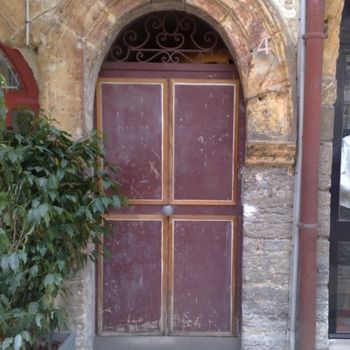 Photographie intitulée "Porte (44) Lyon Fra…" par Hosni, Œuvre d'art originale