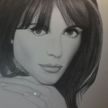 Drawing titled "La mirada" by Damián Fadrique, Original Artwork, Pencil