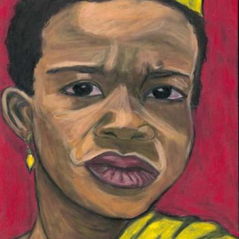 Painting titled "Tit'fille, Bénin" by Fa B., Original Artwork