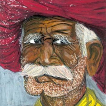 Peinture intitulée "Indien Makrana" par Fa B., Œuvre d'art originale