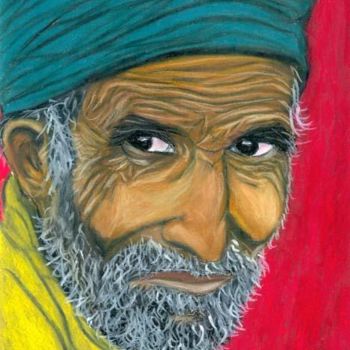 Painting titled "Papy Pakistanais" by Fa B., Original Artwork