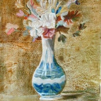 Pintura intitulada "Vase" por Faiza Bourhaleb, Obras de arte originais