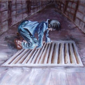Painting titled "The Lost Key" by Faiza Bourhaleb, Original Artwork