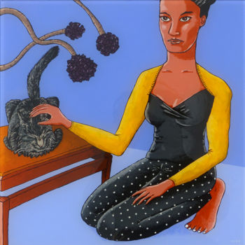 Peinture intitulée "Aramis" par Christelle Faïk, Œuvre d'art originale, Huile