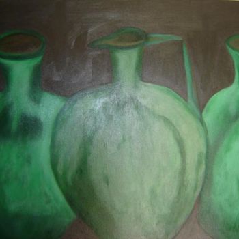 Painting titled "os três potes" by Angelina Martinho, Original Artwork