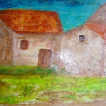 Malerei mit dem Titel "aldeia" von Angelina Martinho, Original-Kunstwerk