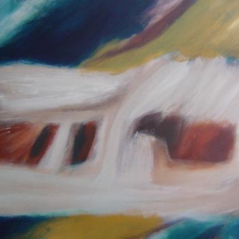 Pittura intitolato "ilhas na corrente 7" da Angelina Martinho, Opera d'arte originale