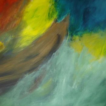 Painting titled "o barco do tó" by Angelina Martinho, Original Artwork