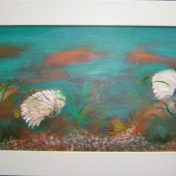 Painting titled "fundo do mar 5" by Angelina Martinho, Original Artwork