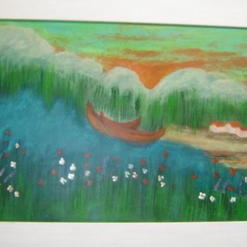 「Lago florido 2」というタイトルの絵画 Angelina Martinhoによって, オリジナルのアートワーク, オイル