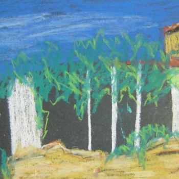 Painting titled "casa em Água Formosa" by Angelina Martinho, Original Artwork, Other
