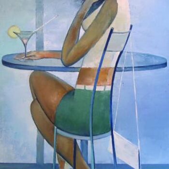 Pintura intitulada "Martini & cigaretts" por Nick Falafivka, Obras de arte originais, Óleo