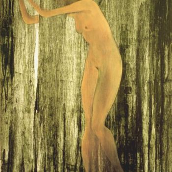 Painting titled "Under the Shower" by Nick Falafivka, Original Artwork, Oil