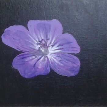 Peinture intitulée "Violette du soir" par Falidra, Œuvre d'art originale, Acrylique