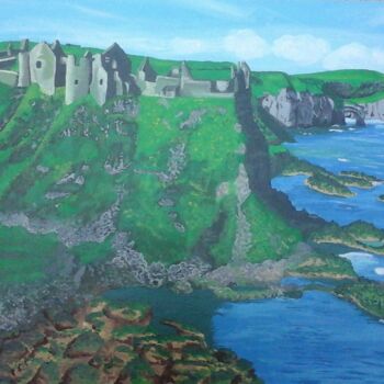 Pintura titulada "Ruines irlandaises" por Falidra, Obra de arte original, Acrílico