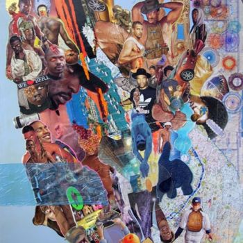 Collages titled "Brothas 2010" by F Allen Moss, Original Artwork