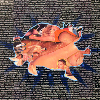 Collages titled "amoeba" by F Allen Moss, Original Artwork