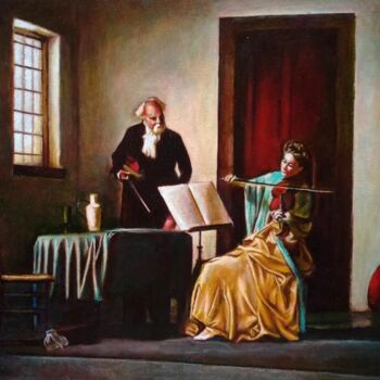 Pittura intitolato "The Sound of Music" da Fan, Opera d'arte originale, Olio