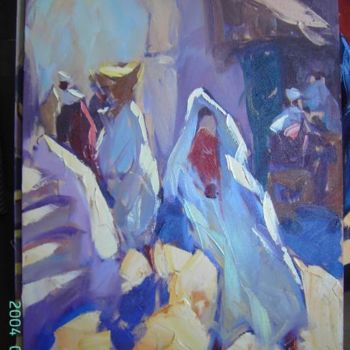 Painting titled "la medina" by Qodaid, Original Artwork