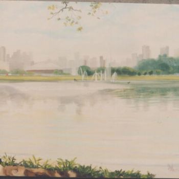 Painting titled "Lago do Ibirapuera…" by Fanaviskas, Original Artwork