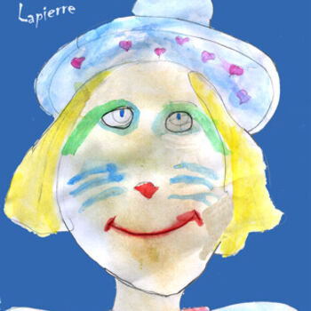 Drawing titled "Élisabeth Lapierre" by Fanie Lefebvre (Multicol'Art), Original Artwork