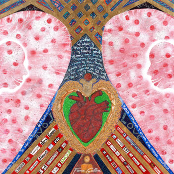 Peinture intitulée "A Coeur Ouvert" par Fannie Gadbin, Œuvre d'art originale, Acrylique