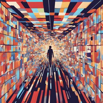 Digitale Kunst getiteld "The routine of real…" door Fanny Gicela Rodriguez Sevillano, Origineel Kunstwerk, AI gegenereerde a…