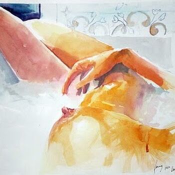 Pintura intitulada "banho" por Fanny Vieira, Obras de arte originais