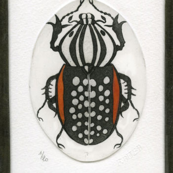 Printmaking titled "Coleoptera I" by Bueb Fanny, Original Artwork, Etching