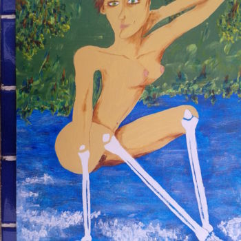 Malerei mit dem Titel "les-pieds-sur-terre…" von Fanny, Original-Kunstwerk, Acryl