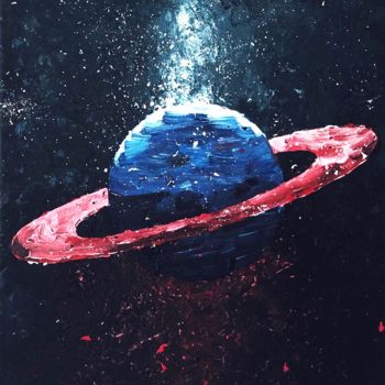 Peinture intitulée "Space" par Fanny Pouillard, Œuvre d'art originale, Acrylique