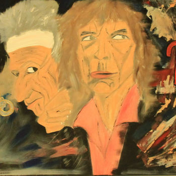 Painting titled "Rolling stones styl…" by Fanny Lorenzetti, Original Artwork