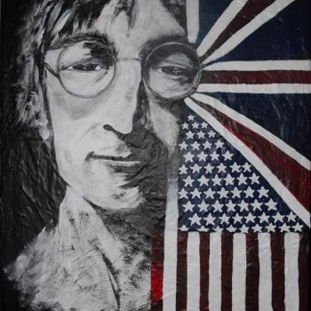 Painting titled "john Lennon" by Fanny Lorenzetti, Original Artwork