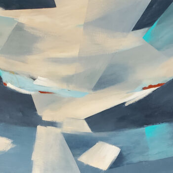 Malerei mit dem Titel "Quand le ciel s'en…" von Fanou Montel, Original-Kunstwerk, Acryl Auf Keilrahmen aus Holz montiert