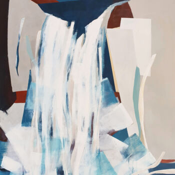 Картина под названием "Cascade" - Fanou Montel, Подлинное произведение искусства, Акрил Установлен на Деревянная рама для но…