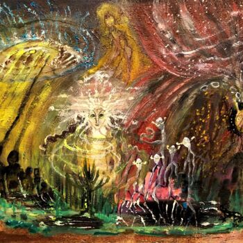 "Aliens" başlıklı Tablo Annemarie Stelzer tarafından, Orijinal sanat, Zamklı boya