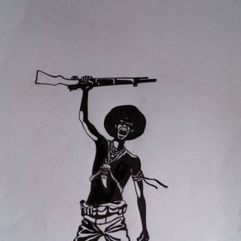 Drawing titled "L'insurgé" by Farahaingo, Original Artwork, Ink