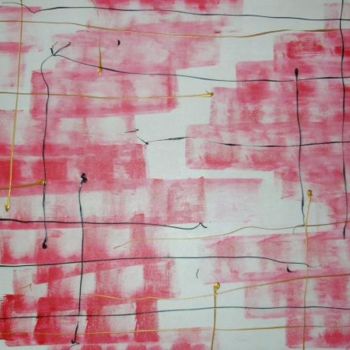 Pittura intitolato "white & red" da Farid Boussadia, Opera d'arte originale