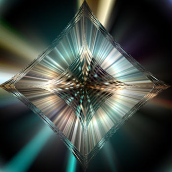 Arts numériques intitulée "fractale 7 luminesc…" par Christiane Mosca, Œuvre d'art originale, Travail numérique 2D
