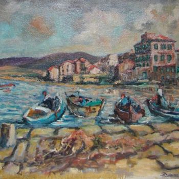 Malerei mit dem Titel "Porto Vecchio" von Luciano-Gaston Faraoni, Original-Kunstwerk
