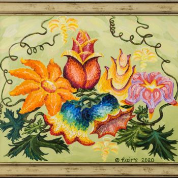 Malerei mit dem Titel "Seele: Die Gabe des…" von Farben Airs ( F.Air'S ), Original-Kunstwerk, Öl Auf Keilrahmen aus Holz mon…