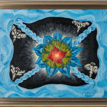 Painting titled "Seele: Die Essenz e…" by Farben Airs ( F.Air'S ), Original Artwork, Oil Mounted on Wood Stretcher frame