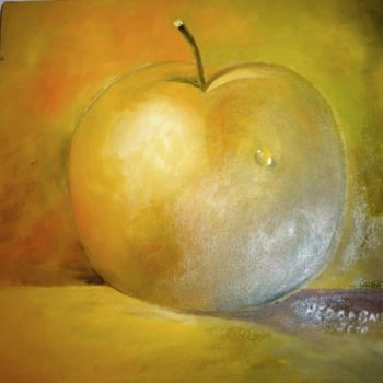 Malerei mit dem Titel "Apfel Nr.2" von Eva Hedbabny, Original-Kunstwerk