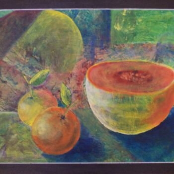 Pintura intitulada "melon-mandarina-nar…" por Fareli, Obras de arte originais, Acrílico