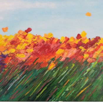 Pintura intitulada "viento-de-primavera…" por Fareli, Obras de arte originais, Óleo