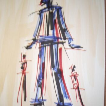 Картина под названием "l'homme Xll-5" - Farid Ait Aoudia, Подлинное произведение искусства