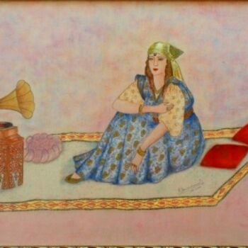 Peinture intitulée "Tenue traditionnell…" par Farida Benmahmoud, Œuvre d'art originale