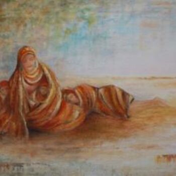 Peinture intitulée "La répudiée (peintu…" par Farida Benmahmoud, Œuvre d'art originale